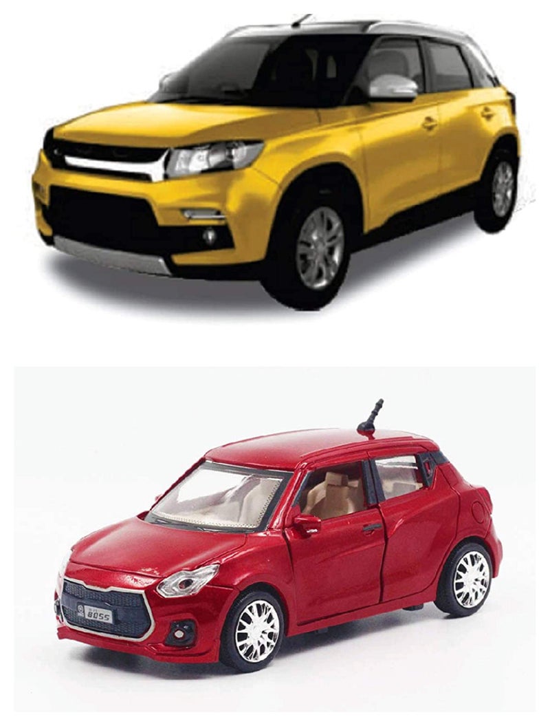 CENTY Alloy Suzuki Vitara Brezza And Drift Car, Pack Of 2, Red - Image 1