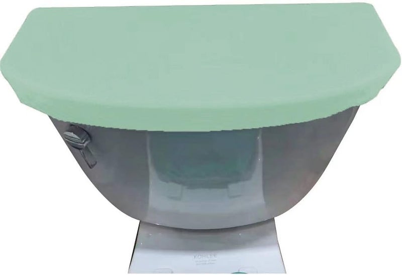 Madeals Velvet Toilet Tank Cover Soft and Absorbent, Comfortable Bathroom Toilet Tank Lid to Fit Different Sizes of Toilet Tank Sage Green - Image 1