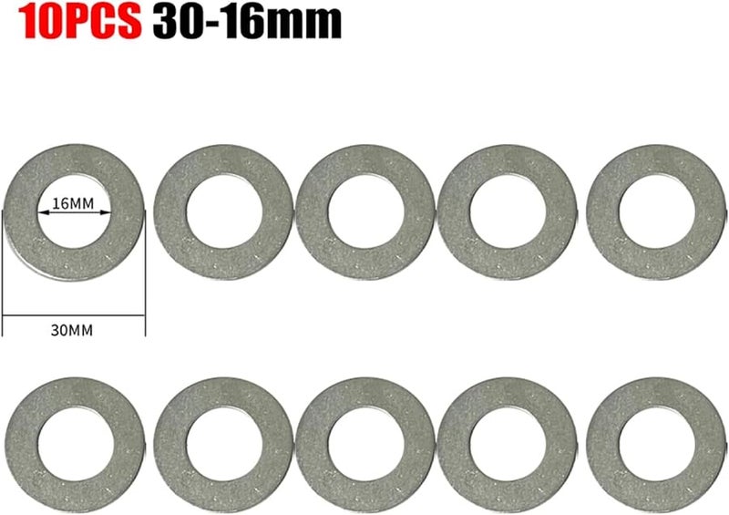 10 Piece Saw Blade Bushing Set Metal Conversion 30 16mm Internal External Diameters - Image 3