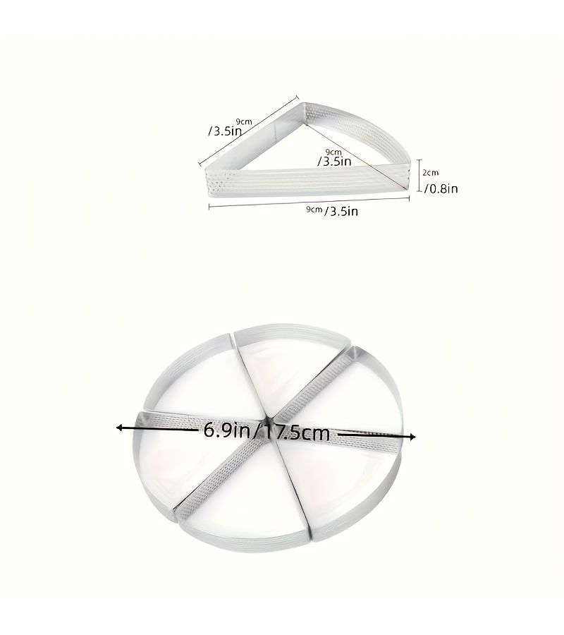 6Pcs Stainless Steel Fan Cookie Molds Set French Mousse Cakes Numbered Unnumbered - Image 3