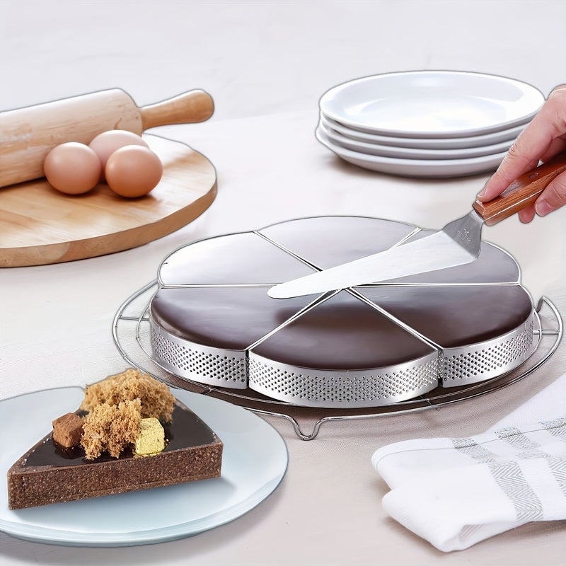 6Pcs Stainless Steel Fan Cookie Molds Set French Mousse Cakes Numbered Unnumbered - Image 4