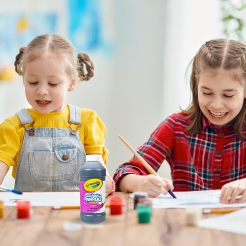 Crayola Artista II Washable Tempera Paint in Black, Painting Supplies, 16oz - Image 3
