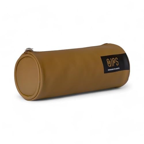 QIPS Pencil Pouch for Kids & Adults | Cylindrical PU Coated Zip Case | Stylish Stationery Bag for School, College & Office | Water-Resistant & Durable - Image 1