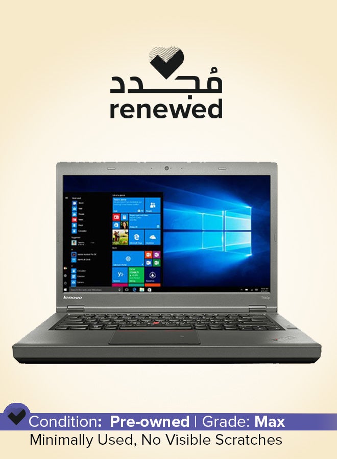 Renewed - ThinkPad T440P Laptop With 14-Inch Display, Intel Core i5 Processor/4th Gen/8GB RAM/ 500GB HDD/Intel HD Graphics 4600 English/Arabic Black