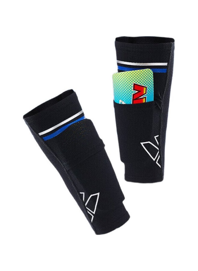 VICLeO Soccer Shin Guard Fixed Socks For Adults And Children, Protective Leg Guards With Inner Pocket, Double-Layer Non-Bottom Socks, Insert-Type Leg Guard Socks V820223 Size M - Image 3