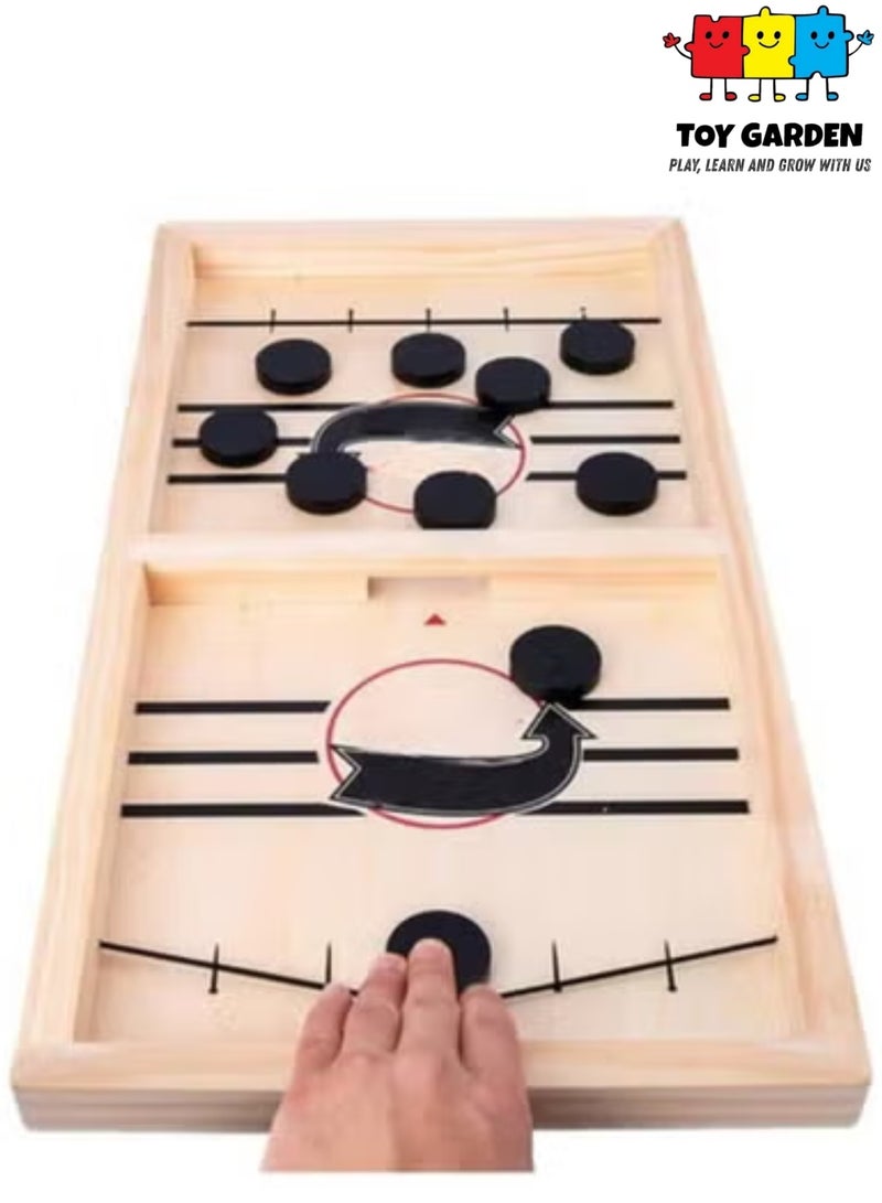 TOY GARDEN Hockey Board Game – Bounce Chess for Kids & Adults | Sling Puck Family Game for Ages 4+ | Fast & Fun Parent-Child Interactive Play - Image 1