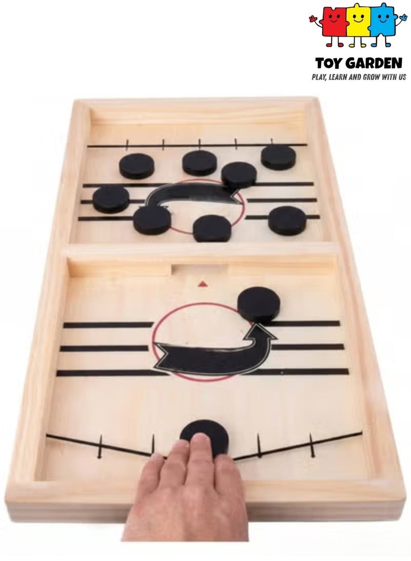 TOY GARDEN Hockey Board Game – Bounce Chess for Kids & Adults | Sling Puck Family Game for Ages 6+ | Fast & Fun Parent-Child Interactive Play - Image 3