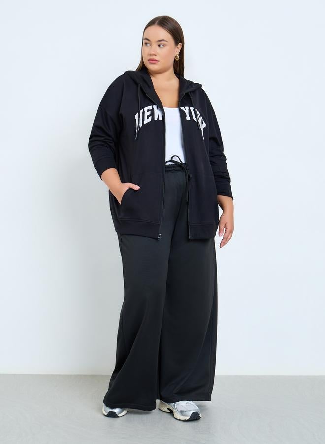 Styli Plus Size Oversized Longline Zip-Up Hoodie - Image 2