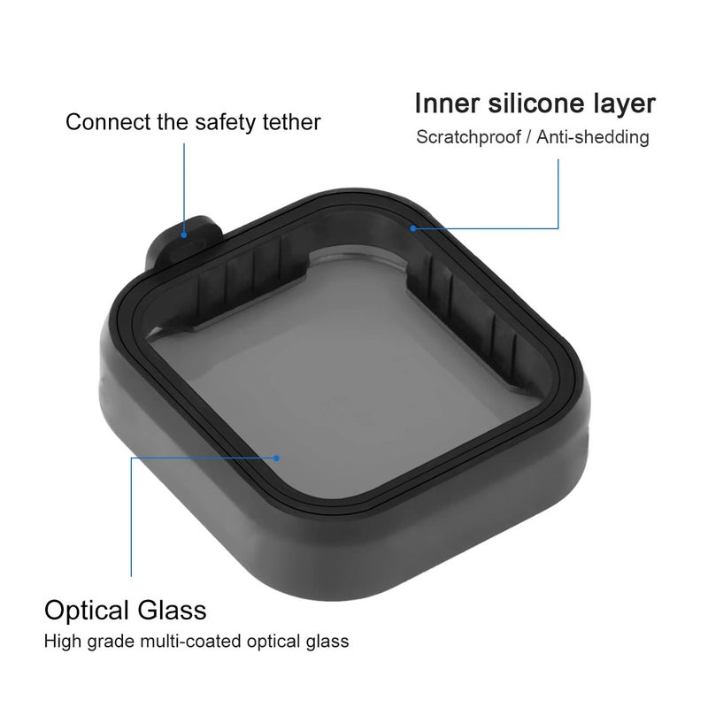 SOONSUN مجموعة فلاتر العدسة SOONSUN 4 قطع CPL ND8 ND16 ND32 لكاميرا GoPro Hero 12 11 10 9 بلاك، مجموعة فلاتر الحماية ذات الكثافة المحايدة والاستقطاب الدائري لملحقات Go Pro Hero 9/10/11/12 - Image 2