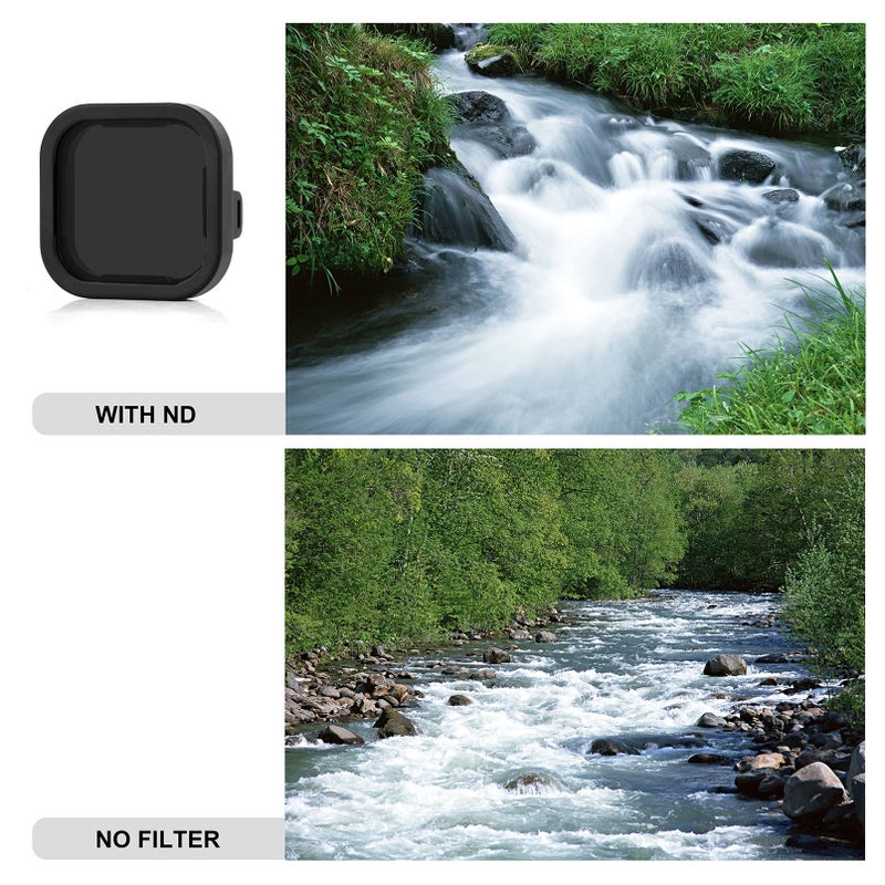 SOONSUN مجموعة فلاتر العدسة SOONSUN 4 قطع CPL ND8 ND16 ND32 لكاميرا GoPro Hero 12 11 10 9 بلاك، مجموعة فلاتر الحماية ذات الكثافة المحايدة والاستقطاب الدائري لملحقات Go Pro Hero 9/10/11/12 - Image 4