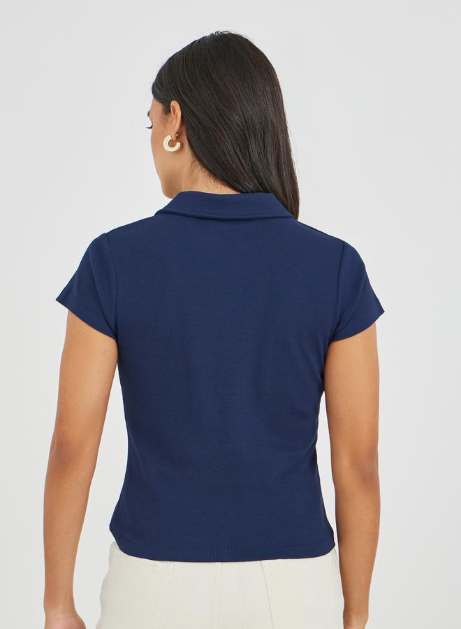 Styli Styli Plain Short Sleeve Regular Fit Polo T-Shirt - Image 4