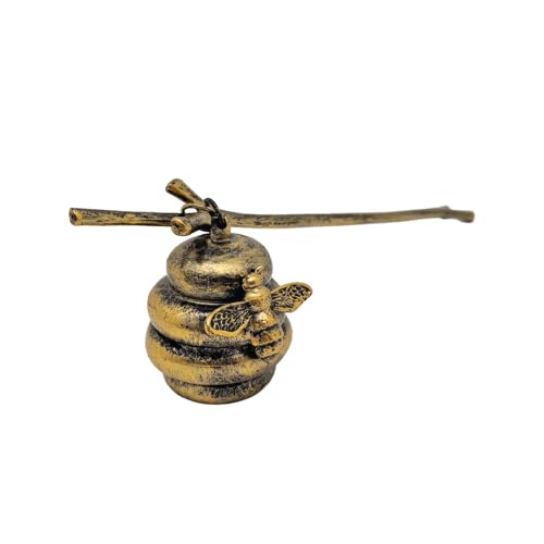AIM & GGKK Vintage Bronze Beehive Candle Snuffer Extinguisher - Long Handle for Safe Flame Out, Decorative Candle Accessory with Bee Design - Image 4