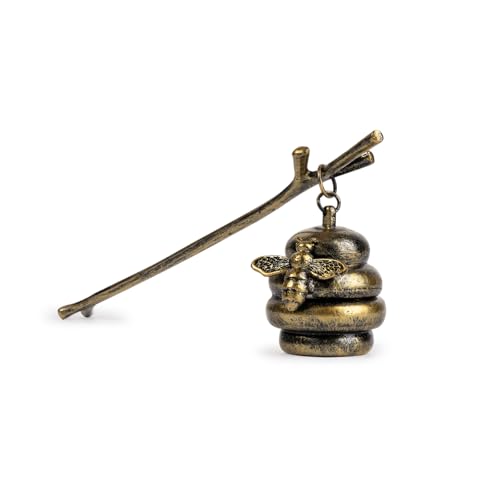 AIM & GGKK Vintage Bronze Beehive Candle Snuffer Extinguisher - Long Handle for Safe Flame Out, Decorative Candle Accessory with Bee Design - Image 1
