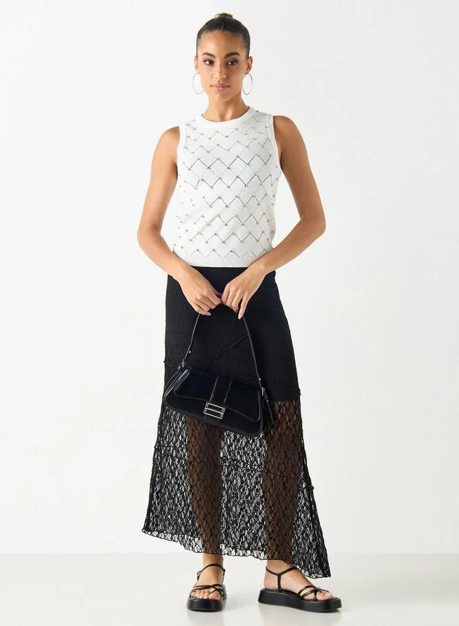 2Xtremz 2Xtremz Embellished Sleeveless Top