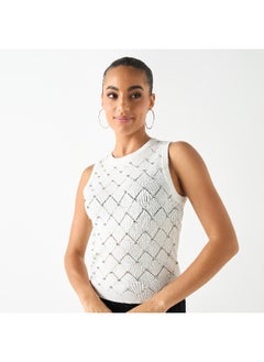 2Xtremz 2Xtremz Embellished Sleeveless Top  - Image 2