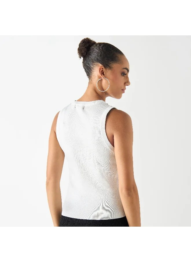 2Xtremz 2Xtremz Embellished Sleeveless Top