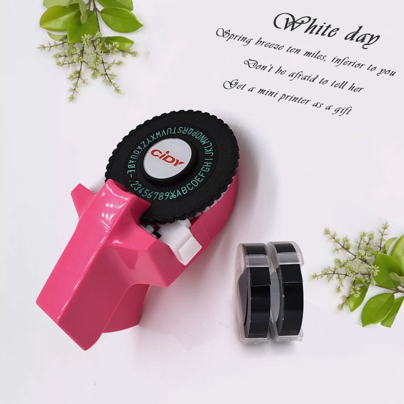 Xidi Mini Manual Printer C101 Label Embossing Tape Label Machine Hand Account Temu Popular Label Machine - Image 3