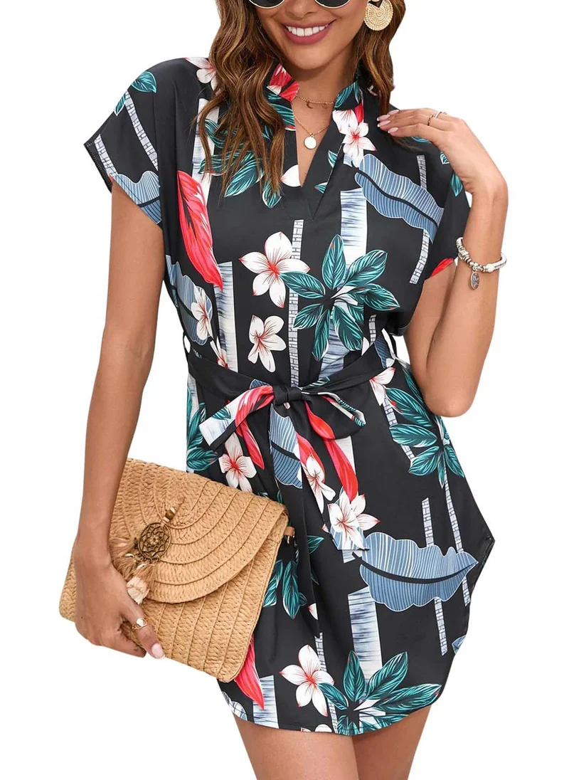 YUNIQEE Tropical Print Dress