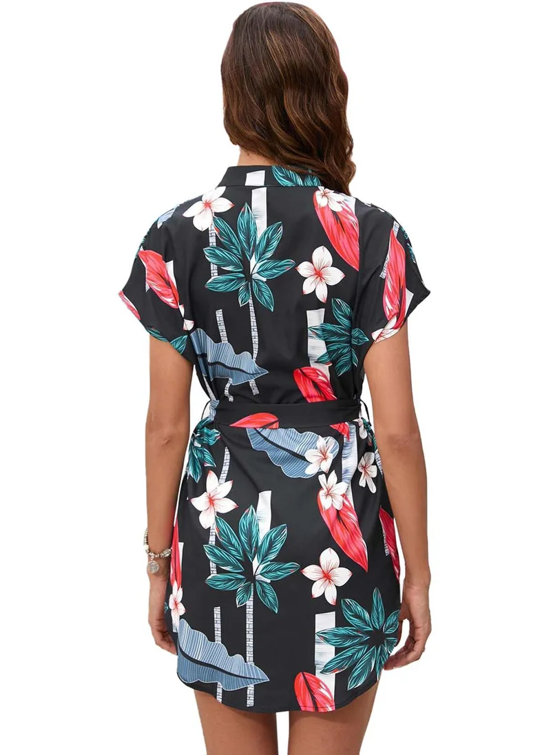 YUNIQEE Tropical Print Dress