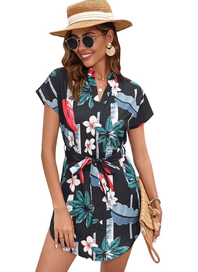 YUNIQEE Tropical Print Dress