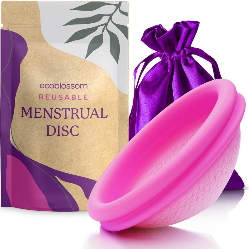 ecoblossom Reusable Menstrual Disc Soft Period Disc for Women Small Pack of 1 Magenta 