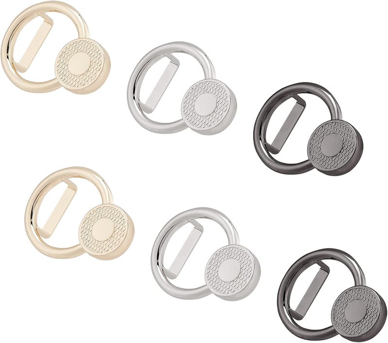 كلاراكو مجموعة من 6 مشابك معدنية منزلقة من كلاركو، مقاس 0.6 بوصة، أدوات ضبط أحزمة ثقيلة، حافظات أحزمة الحقائب، مشبك أدوات أحزمة جلدية لصناعة الحقائب المصنوعة من الجلد - Image 1