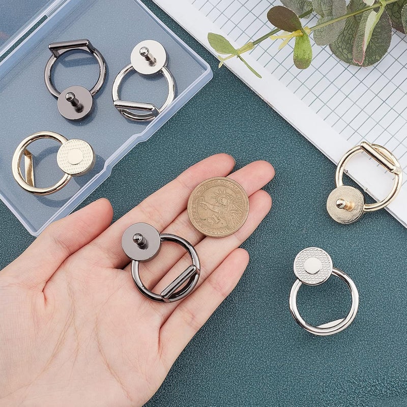 كلاراكو مجموعة من 6 مشابك معدنية منزلقة من كلاركو، مقاس 0.6 بوصة، أدوات ضبط أحزمة ثقيلة، حافظات أحزمة الحقائب، مشبك أدوات أحزمة جلدية لصناعة الحقائب المصنوعة من الجلد - Image 5