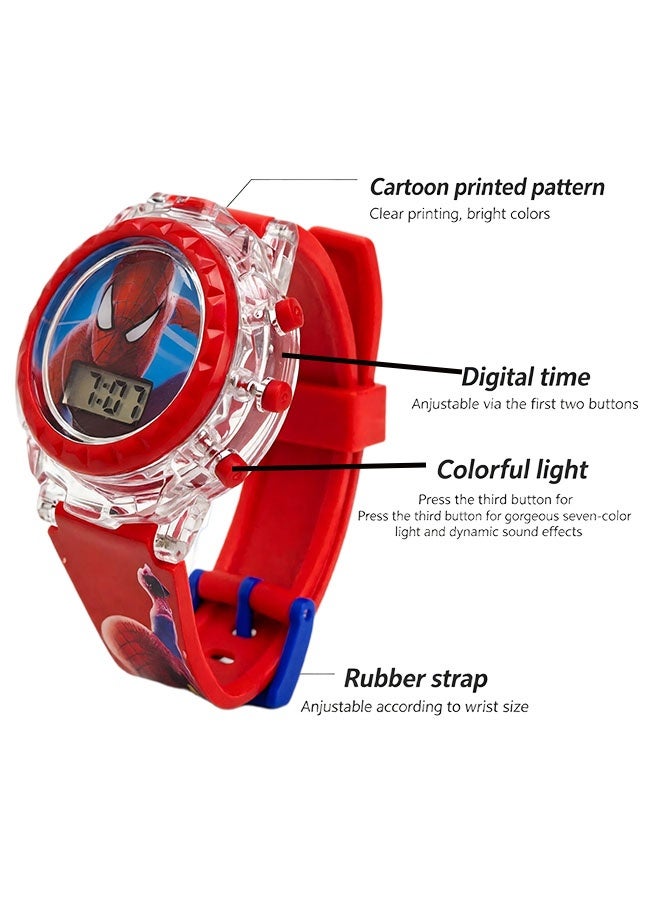 SPIDERMAN Bestselling children's watch, a gift watch suitable for children of all ages, lightweight watch with lights and music, suitable as a gift for boys - Image 5
