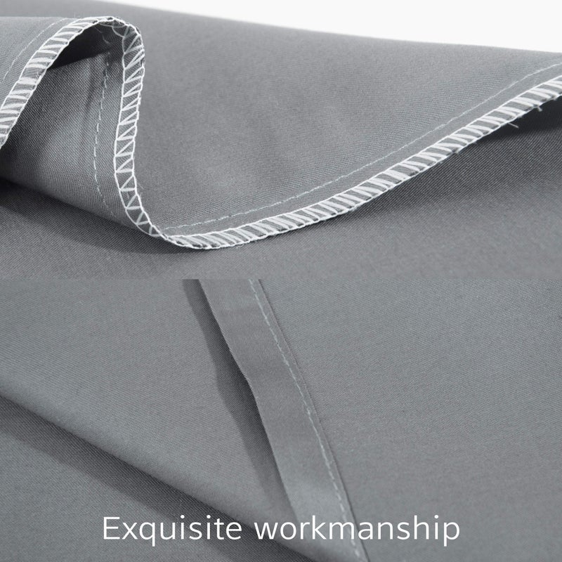 NTBAY Egyptian Cotton Queen Pillowcases - Set of 2, 500 Thread Count Cotton Pillowcases - Soft and Breathable Envelope Closure Pillow Cases - 20x30 Pillow Covers for Bed, Dark Grey - Image 3
