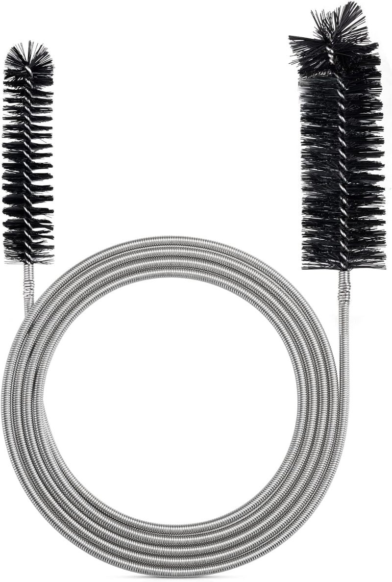 RayTour Drain Brush Pipe Cleaning Brush Slim Drain Hole Cleaning Tool Hose Flexible Feeding Tube Cleaning Brush Black Color - Image 1