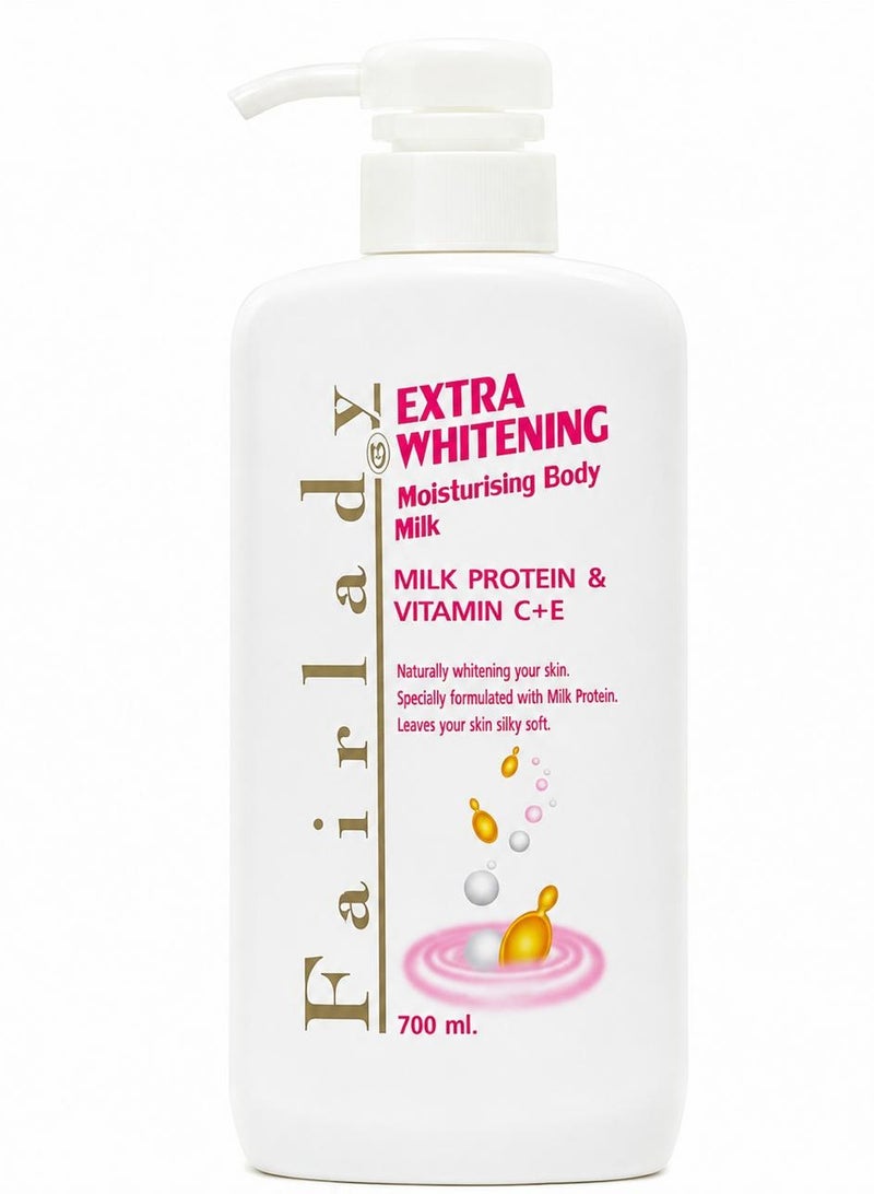 Fairlady Extra Whitening | Moisturizing Body Milk - 700ml & Hand & Nail Milk Repair - 100ml - Image 3
