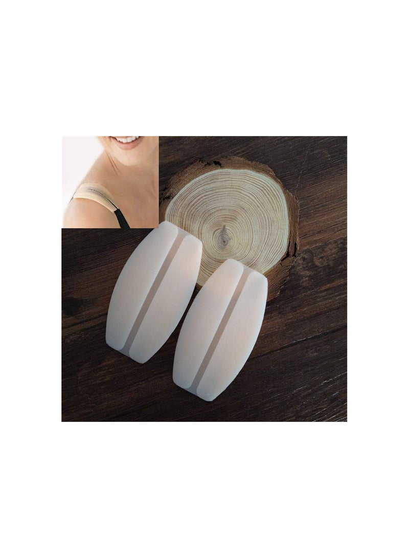 GGOOT 1 Pair Women Silicone Bra Strap Cushions Non-Slip Shoulder Pads Comfort Shoulder Cushioned White Creative and Useful - Image 5