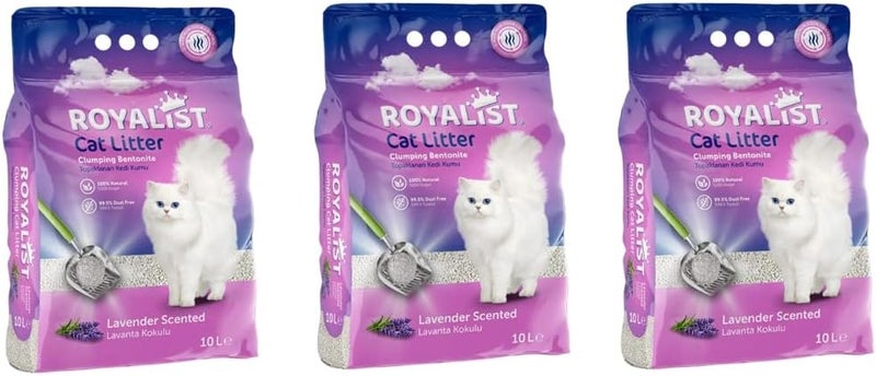ROYALIST Cat Litter Lavender Scented 10L 10L Pack of 3 - Image 2