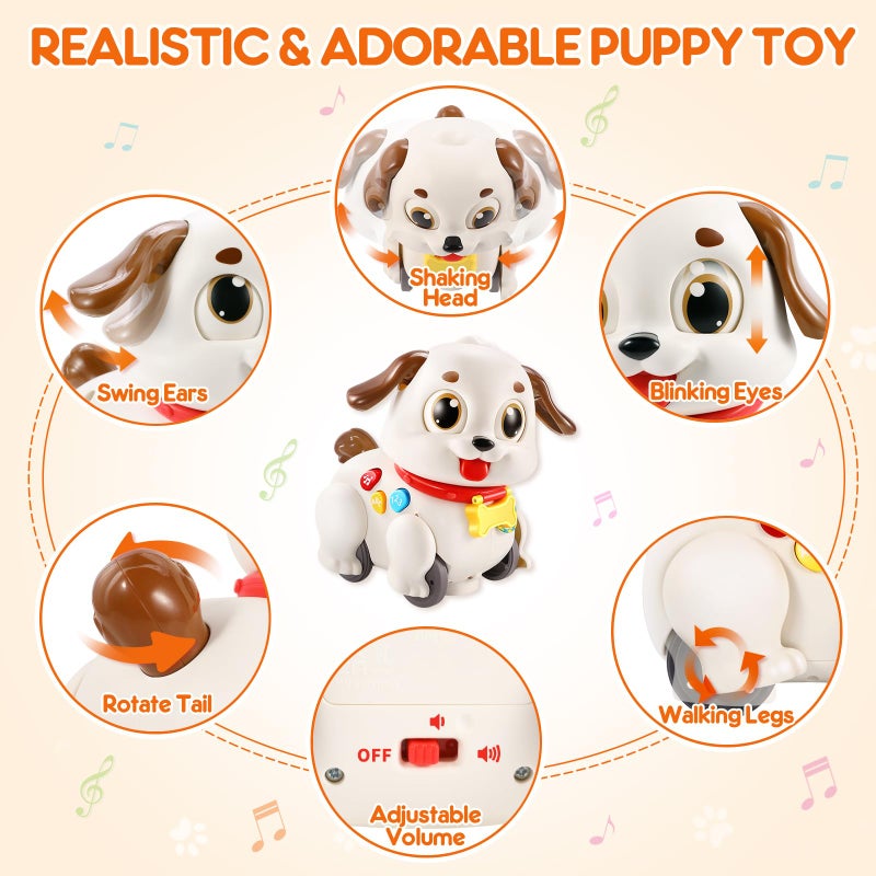 LUDILO Learning Toys for 1 Year Old Boy Girl Gifts: Pull Along Crawling Toy Musical Puppy 6 7 8 9 10 12 18 Month Old Baby Toy 1st Birthday Gifts for Boys Girls Toddler Infant Baby Toys 6-12-18 Months - Image 4