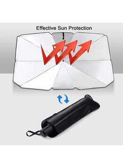 RAQTA Foldable Sunshade Umbrella Cover for Car – UV Protection Windshield Shade for Front Window, Heat-Resistant, Easy to Use & Store  - Image 2