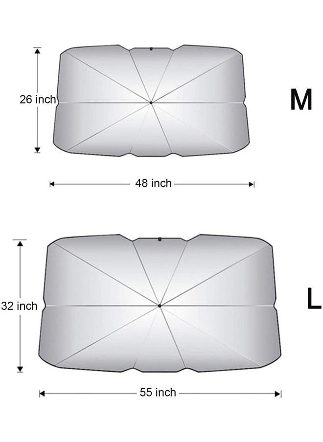 RAQTA - Foldable Sunshade Umbrella Cover for Car – UV Protection Windshield Shade for Front Window, Heat-Resistant, Easy to Use & Store - Image 1