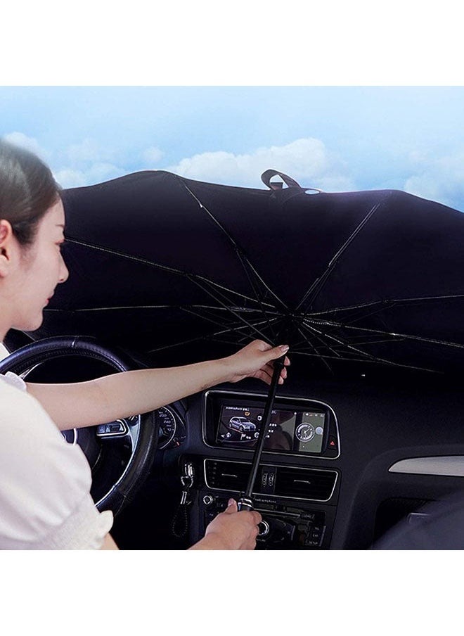 RAQTA - Foldable Sunshade Umbrella Cover for Car – UV Protection Windshield Shade for Front Window, Heat-Resistant, Easy to Use & Store - Image 1