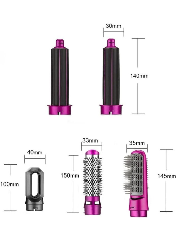DubaiGallery 5 In 1 Hair Styling Tool Hot Air Styler with Multiple Attachments for Curling, Smoothing and Volume Boosting, Lightweight Design with Easy Controls for Daily Hair Styling and Professional Results - Image 4