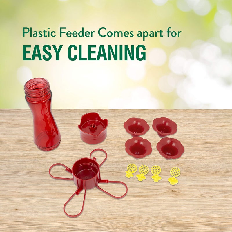 Perky-Pet 403CP Pinch Waist Plastic Hummingbird Feeder, 8-Ounce , Red - Image 4