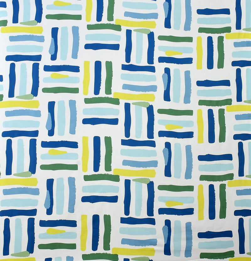 BSB HOME 180 Tc 100% Cotton Abstract Print Mix N Match Single Bed Sheet with 1 Pillow Covers for Single/Coat/Diwan Bed, Blue and White - Image 3