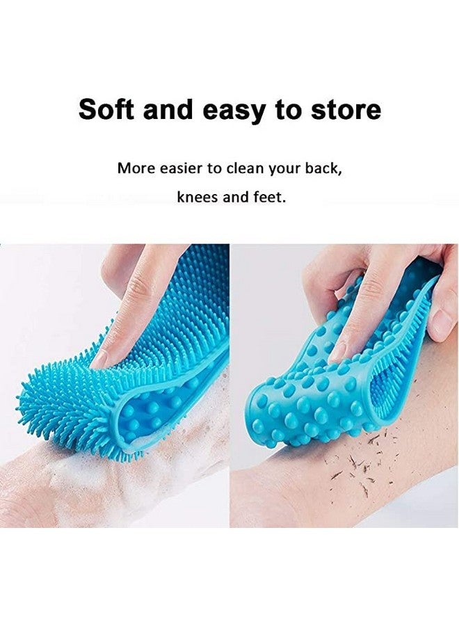 WENGTY Silicone Body Back Scrubber, Double Side Bathing Brush for Skin Deep Cleaning Massage, Dead Skin Removal Exfoliating Belt for Shower, Easy to Clean,Body Brush for Bathing - Image 4