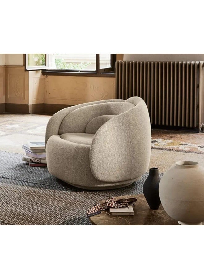 Modern Curved Accent Armchair - Image 2
