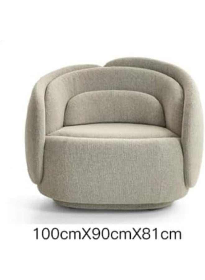 Modern Curved Accent Armchair - Image 3
