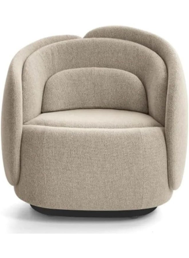 Modern Curved Accent Armchair - Image 1