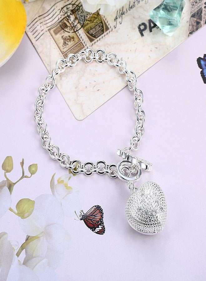 Cutesmile Fashion Jewelry 925 Sterling Silver Love Heart Key Pendant Chain Bracelet - Image 5