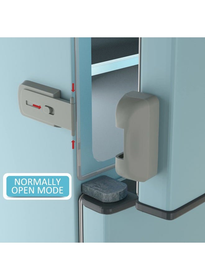 CLYMENE 2 Pack Child Proof Fridge Lock, Refrigerator Fridge Freezer Door Latch to Keep Closed, Refrigerator Door Lock for Toddlers and Aging Seals, Easy to Install and No Unsightly Straps Required (Grey) - Image 5