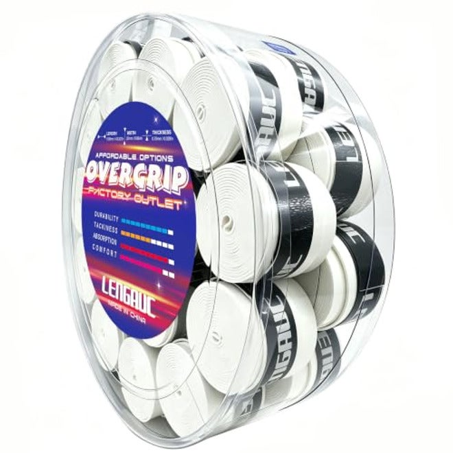Tacky Overgrips,Tennis/Badminton/Pickleball/Paddle 30/60 Pack Grip Tape - Image 2
