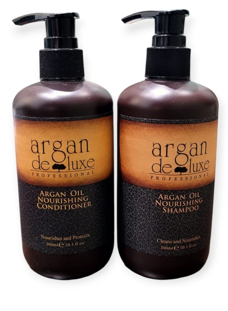 argan de luxe Argan Deluxe Shampoo and Conditioner Set with Argan Oil 300ml