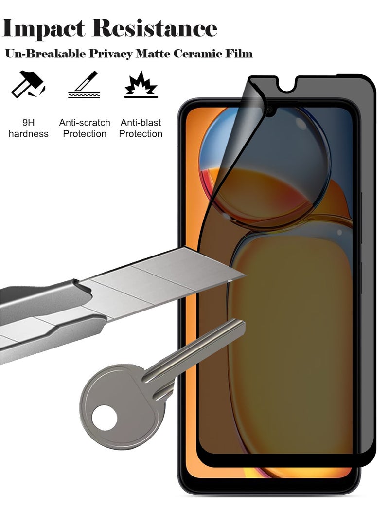 Techie واقي شاشة كامل مقاوم للانفجار مصنوع من السيراميك غير اللامع لحماية الخصوصية لهاتف Xiaomi Redmi 13C - Image 4
