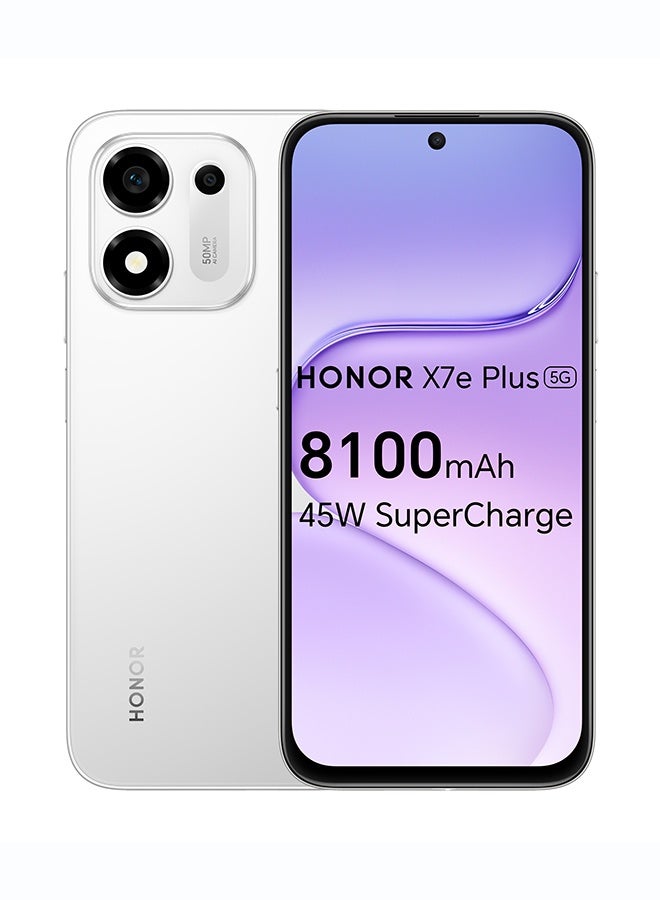 Honor X7e Plus Dual SIM 5G 8GB RAM 256GB Meteor Silver - Middle East Version - Image 1